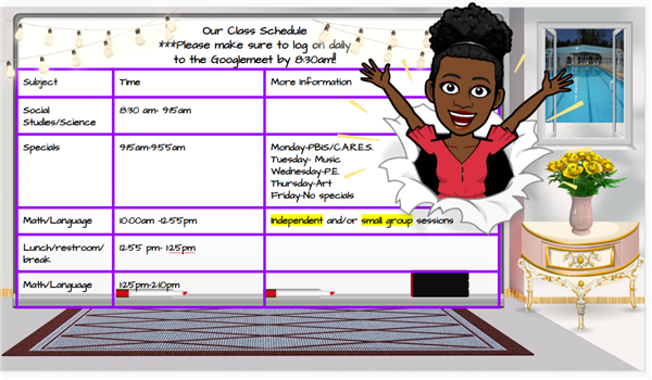 Our class Schedule